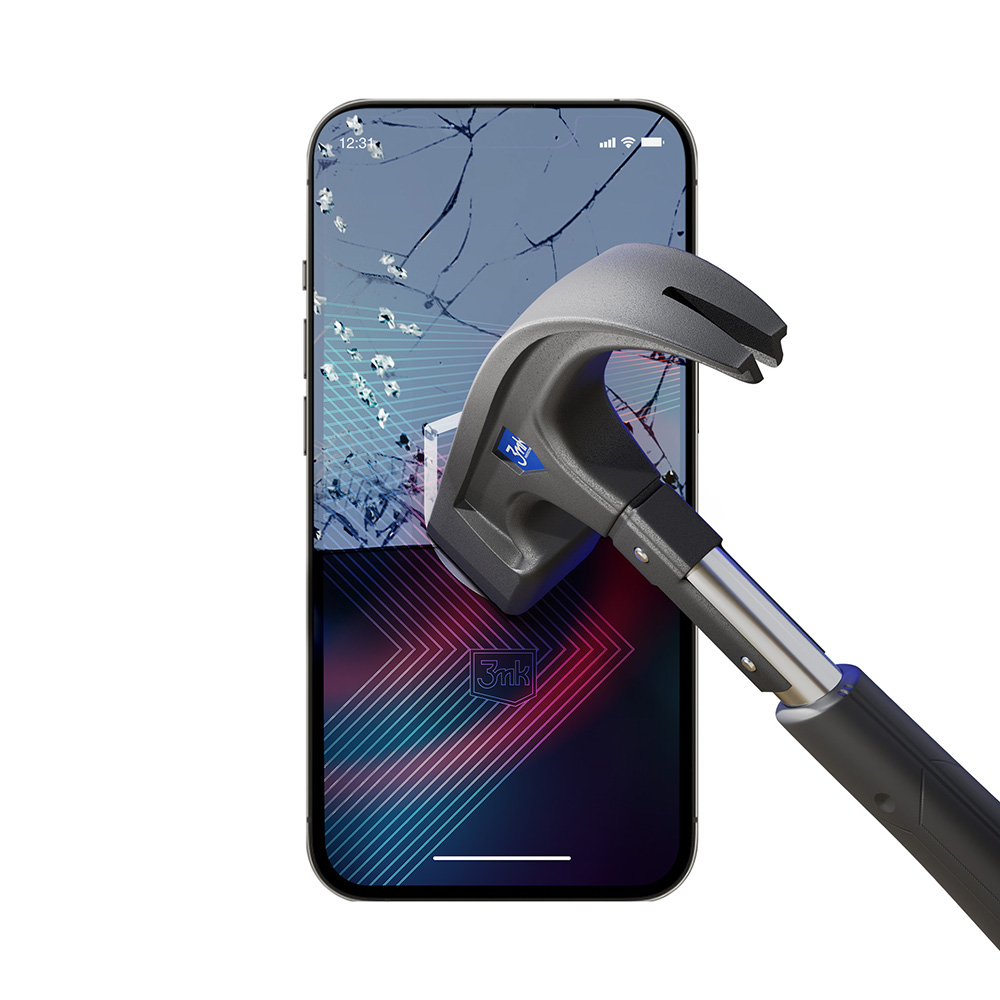 Grūdintas stiklas skirtas iPhone 14 Pro / iPhone 14 hibridiniam flexi 7H iš 3mk FlexibleGlass serijos