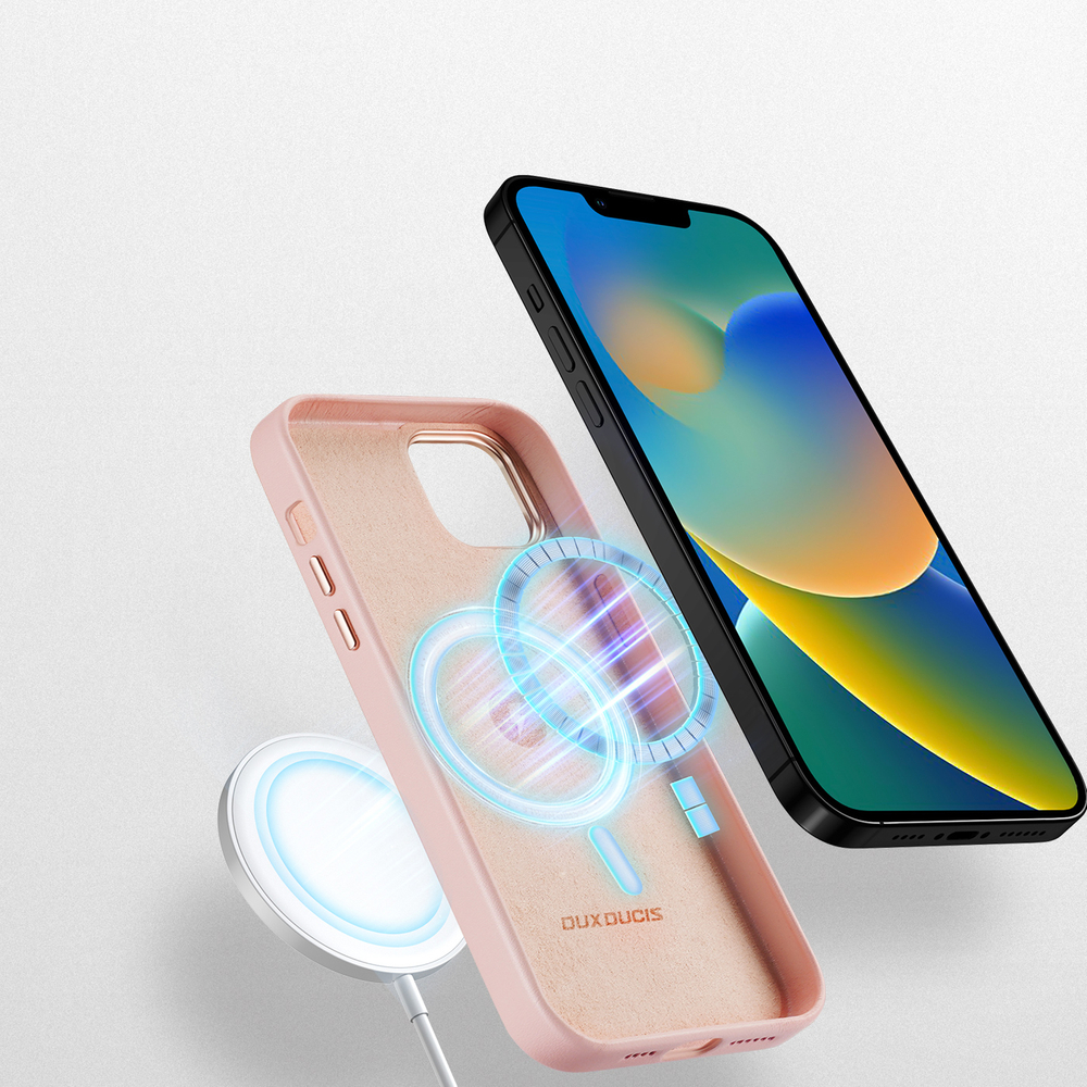 Dux Ducis Grit MagSafe dėklas iPhone 14 Plus – rožinis