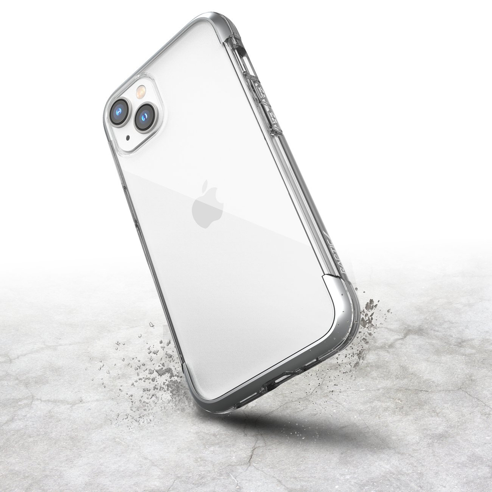 Raptic Air šarvuotas MagSafe dėklas iPhone 14 Plus – sidabrinis
