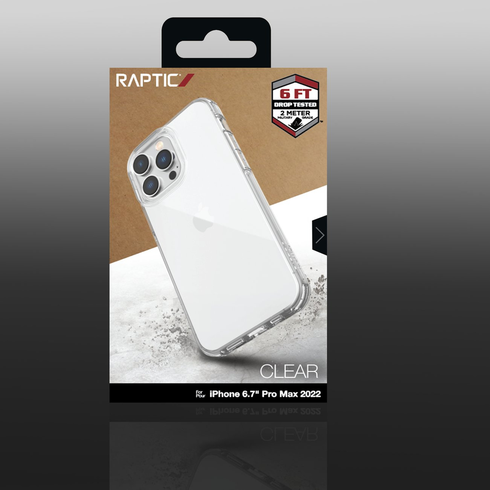 Raptic Clear MagSafe dėklas iPhone 14 Pro Max – skaidrus