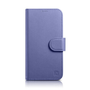iCarer odinis piniginės tipo dėklas iPhone 14 Pro – violetinis