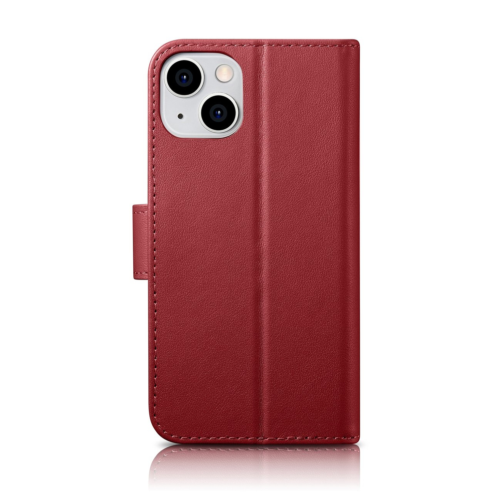 iCarer odinis Anti-RFID dėklas iPhone 14 Plus – raudonas