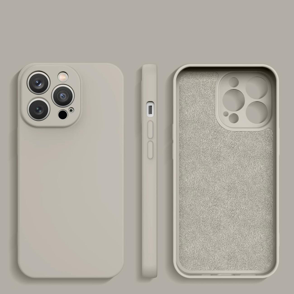 Silikoninis dėklas iPhone 14 Plus – smėlio