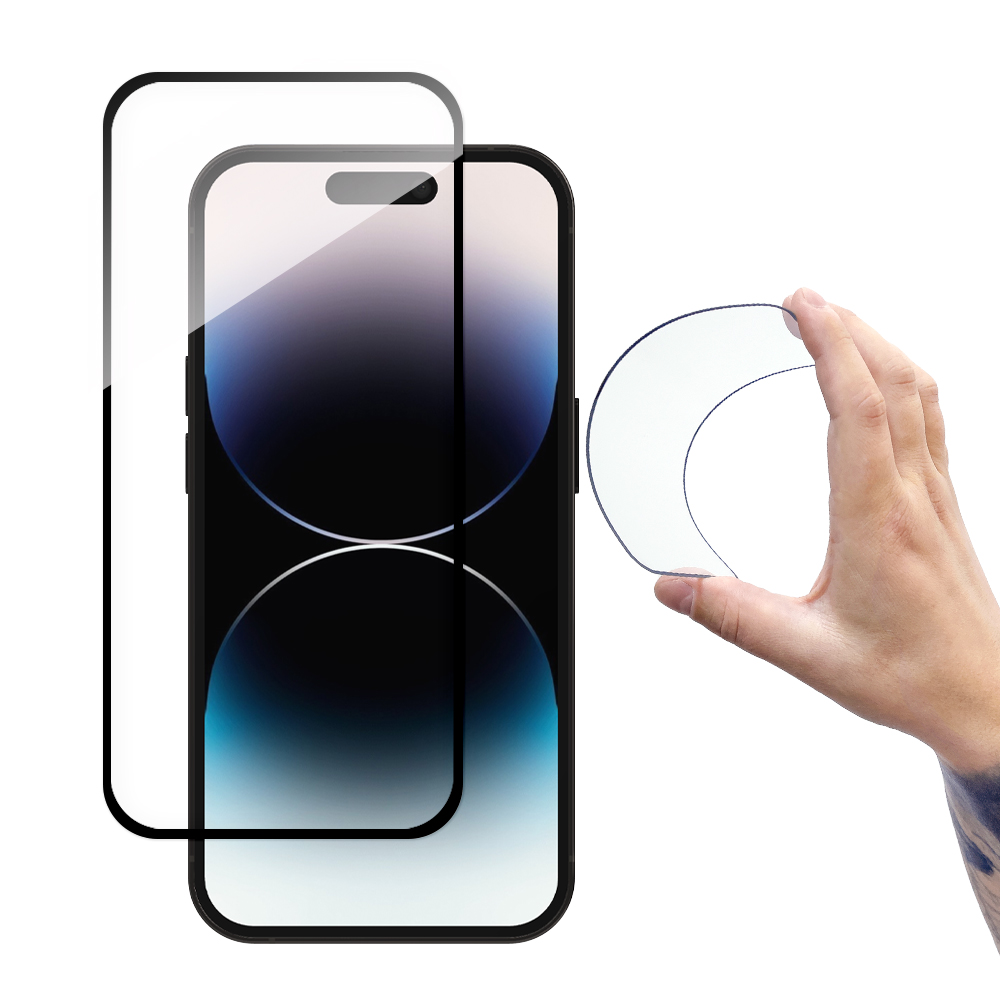 Wozinsky grūdintas stiklas iPhone 14 Pro – juodas rėmelis