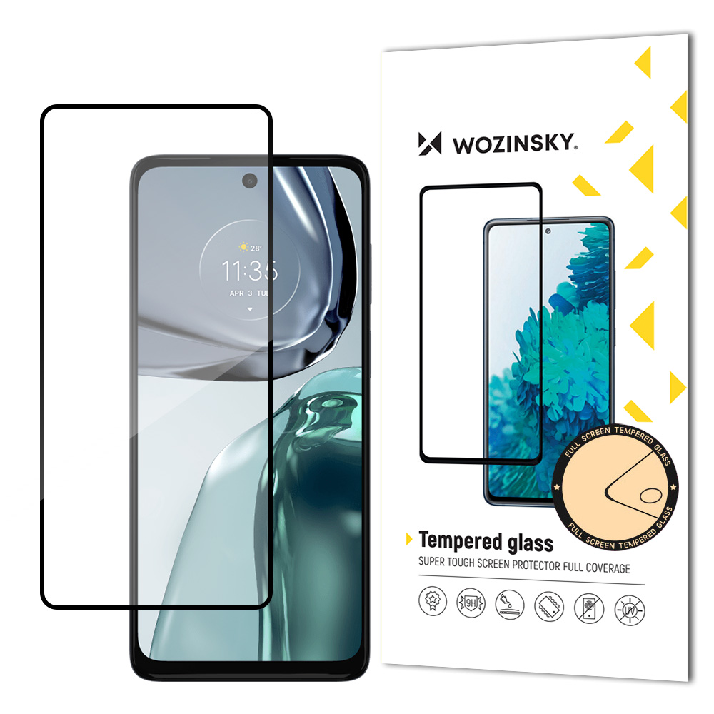 Wozinsky visiškai klijais grūdintas stiklas, skirtas Motorola Moto G62