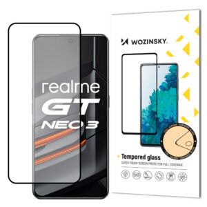 Wozinsky Full Glue grūdintas stiklas Realme GT Neo 3 – juodas
