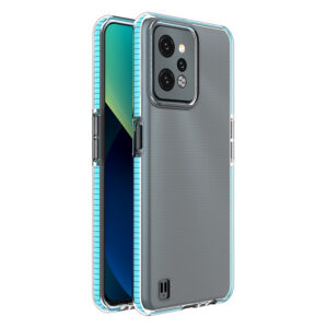 Silikoninis dėklas Realme C31 su rėmeliu – šviesiai mėlynas