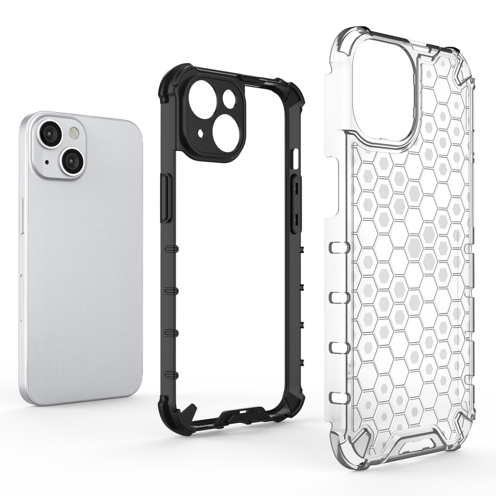 Honeycomb šarvuotas dėklas iPhone 14 – mėlynas