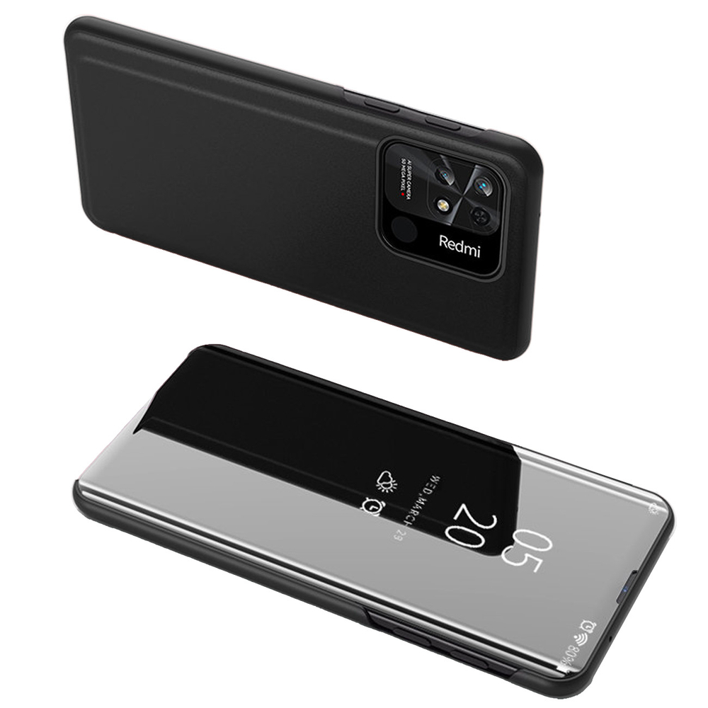 Clear View Case dėklas Xiaomi Redmi 10C – juodas