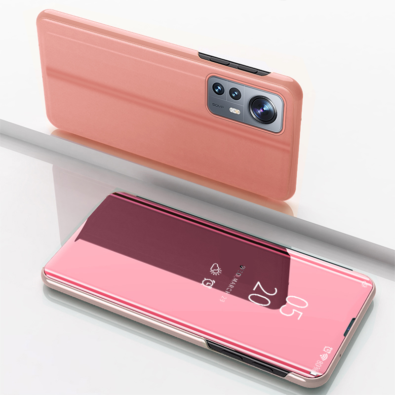 Clear View Case atverčiamas dėklas Xiaomi 12 Lite – rožinis