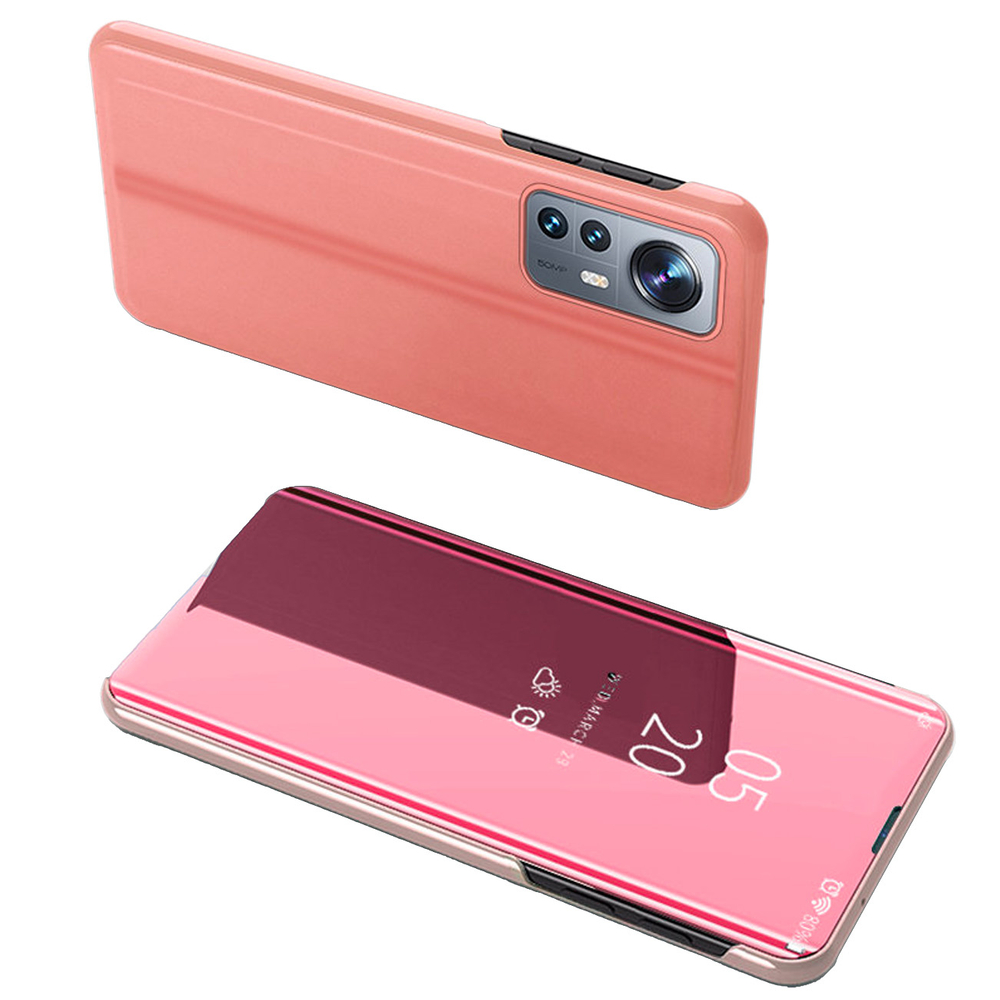 Clear View Case atverčiamas dėklas Xiaomi 12 Lite – rožinis