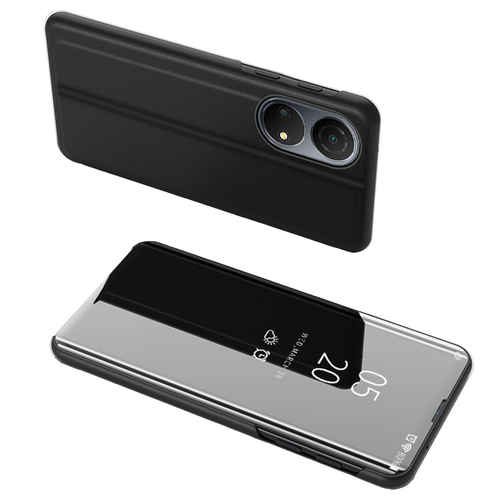 Clear View Case dėklas Honor X7 / Honor Play 30 Plus – juodas