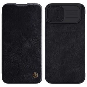 Nillkin Qin Leather Pro dėklas iPhone 14 Plus – juodas