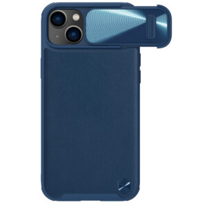 Nillkin CamShield Leather S dėklas iPhone 14 Plus – mėlynas