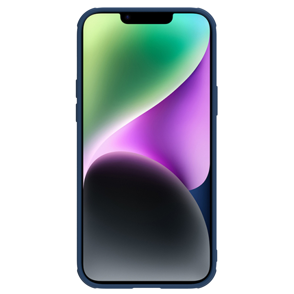 Nillkin CamShield Leather S dėklas iPhone 14 Plus – mėlynas