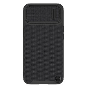 Nillkin Textured dėklas iPhone 14 Plus su kameros dangteliu – juodas