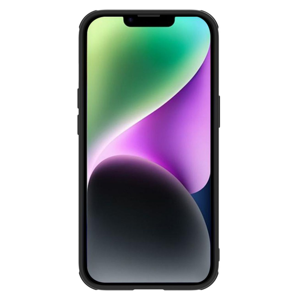 Nillkin Textured dėklas iPhone 14 Plus su kameros dangteliu – juodas