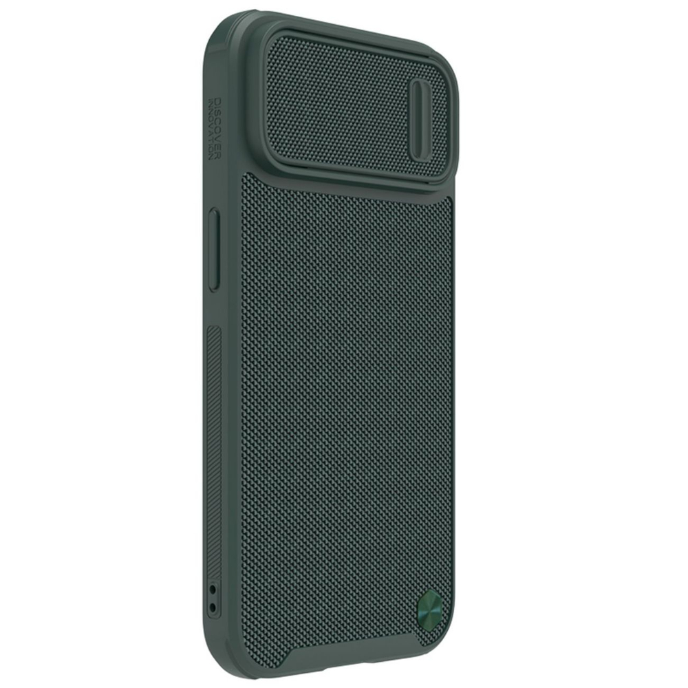 Nillkin Textured S dėklas iPhone 14 Plus – žalias, su kameros dangteliu