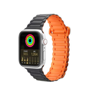 Dux Ducis Armor magnetinis dirželis Apple Watch 38/40/41 mm – juoda/oranžinė