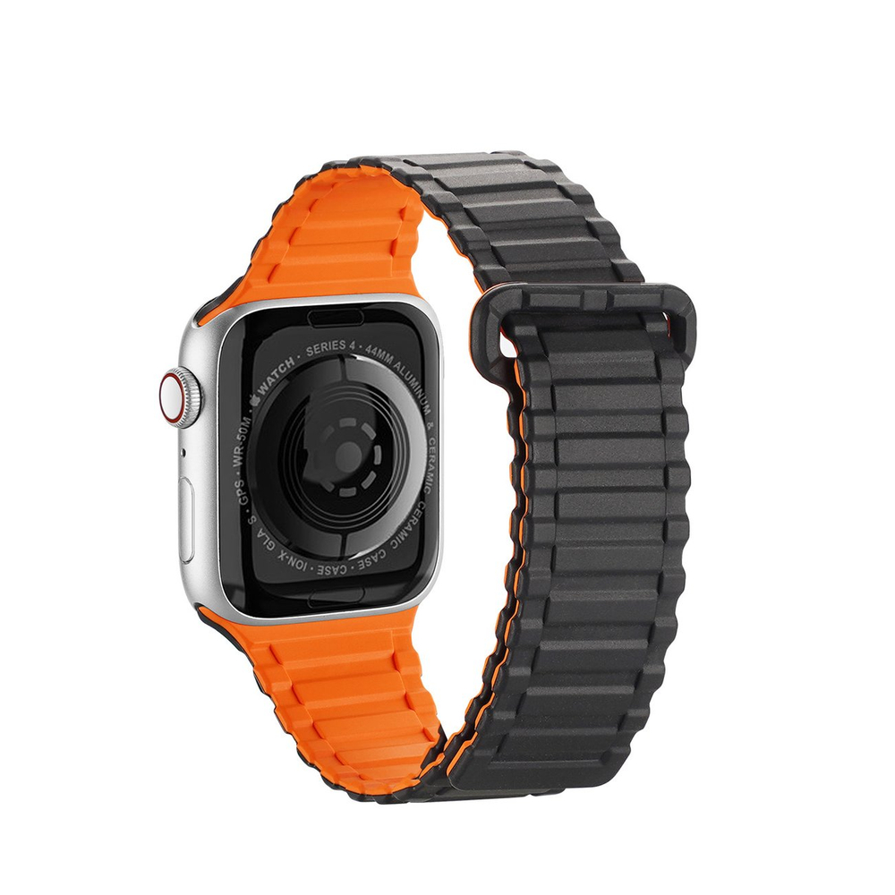 Dux Ducis Armor magnetinis dirželis Apple Watch 38/40/41 mm – juoda/oranžinė