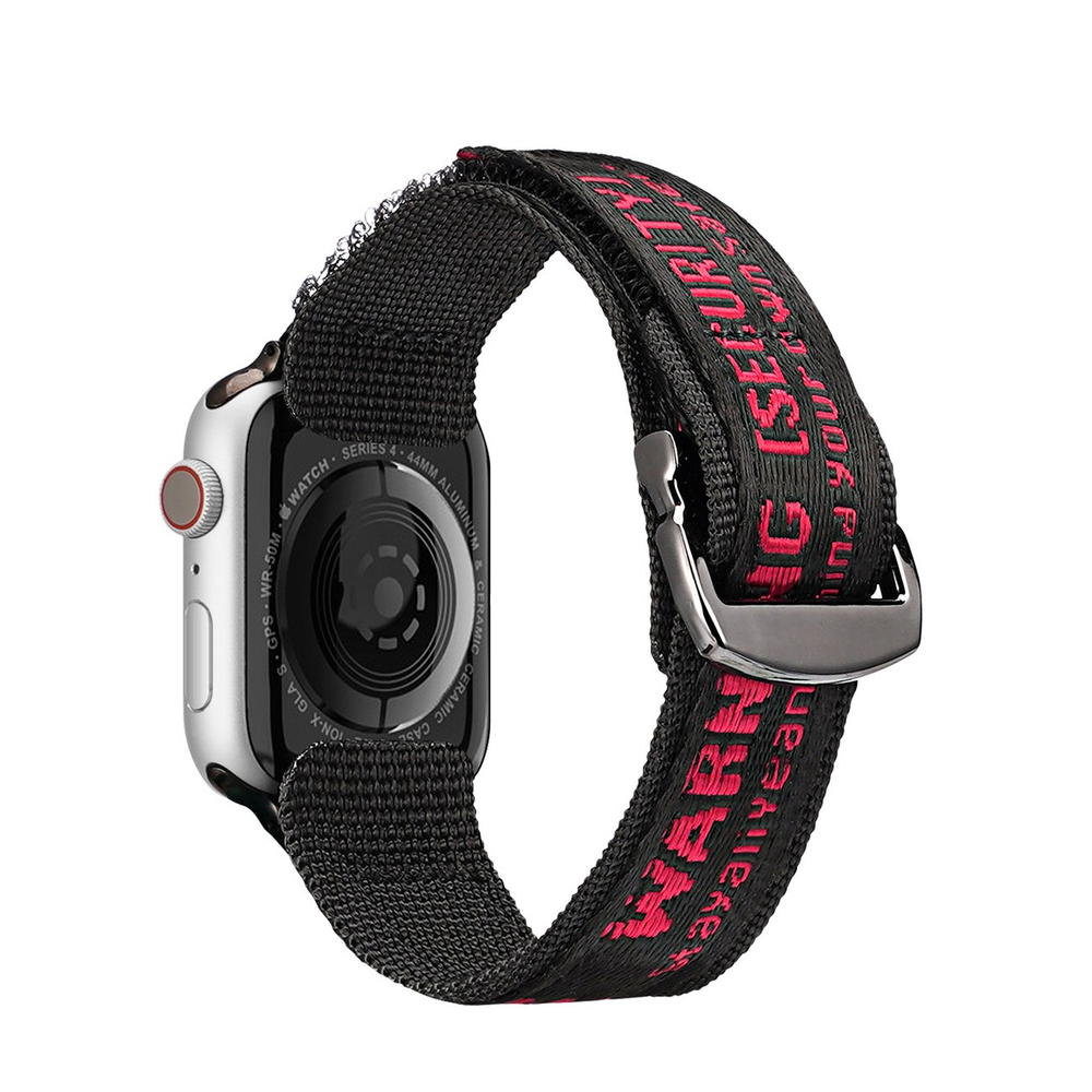 Dux Ducis Outdoor dirželis Apple Watch 42–49 mm – juodai raudonas