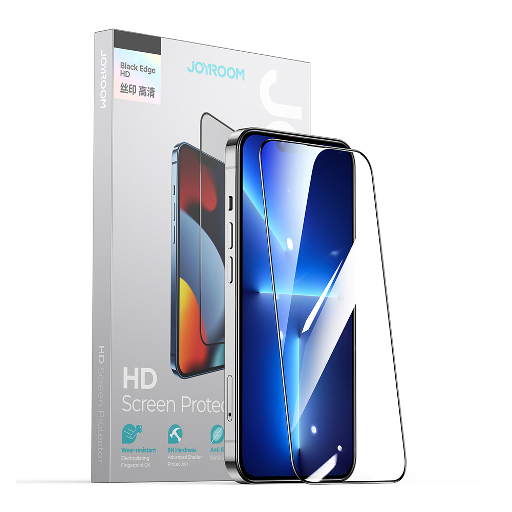 Grūdintas stiklas iPhone 14 Plus su rėmeliu (Joyroom)