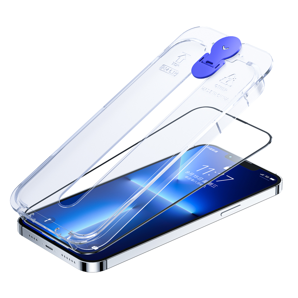 Joyroom grūdintas stiklas iPhone 14 Plus su montavimo rinkiniu