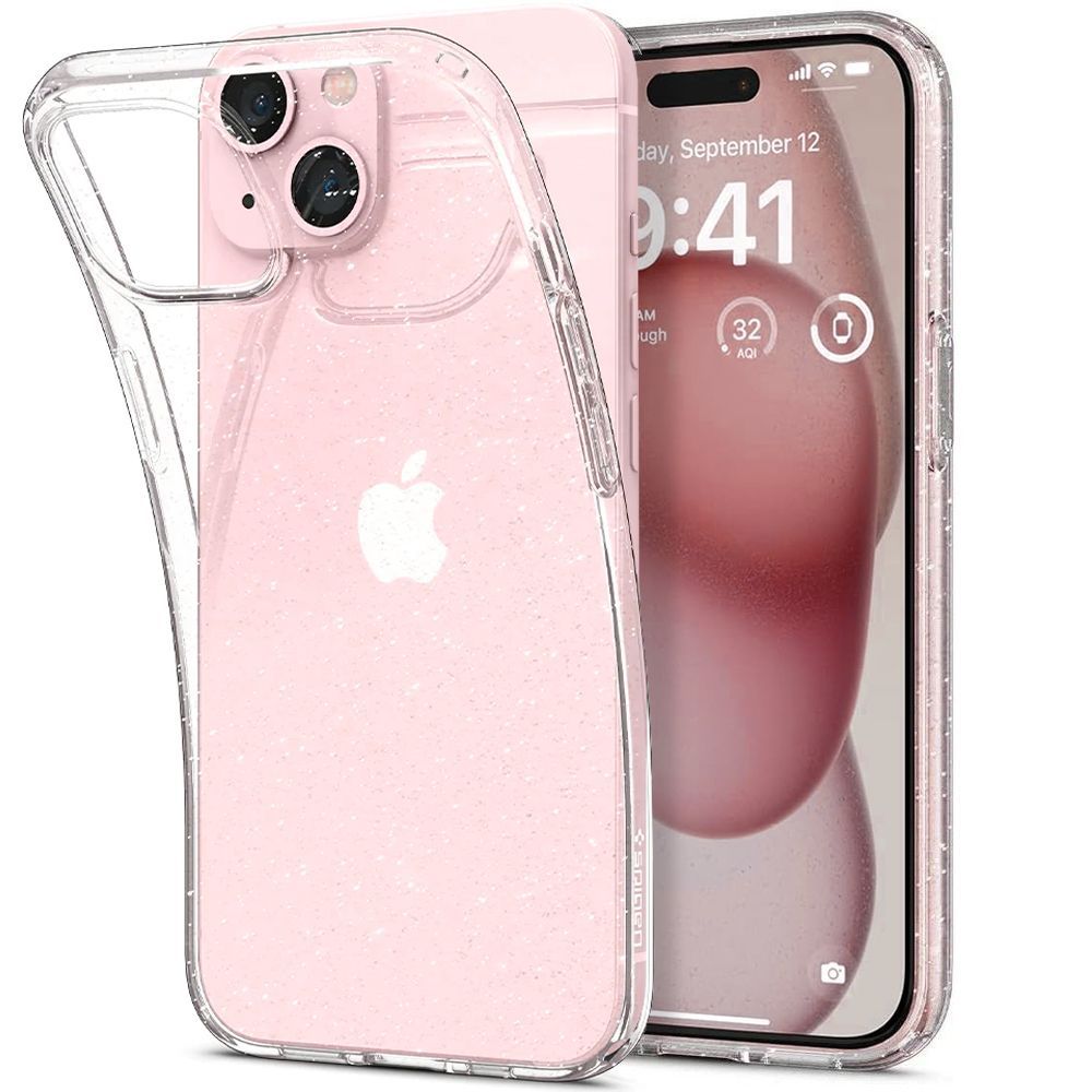 Dėklas Spigen Liquid Crystal Glitter iPhone 14 Plus / 15 Plus