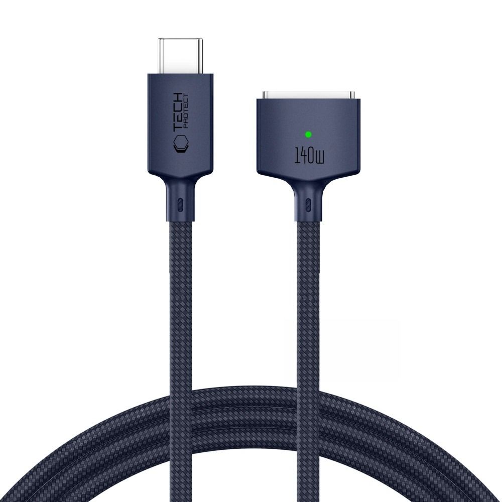 Kabelis Tech-Protect MMC01 Ultraboost USB-C - MagSafe 3, 140W, 300 cm, MacBook, tamsiai mėlynas