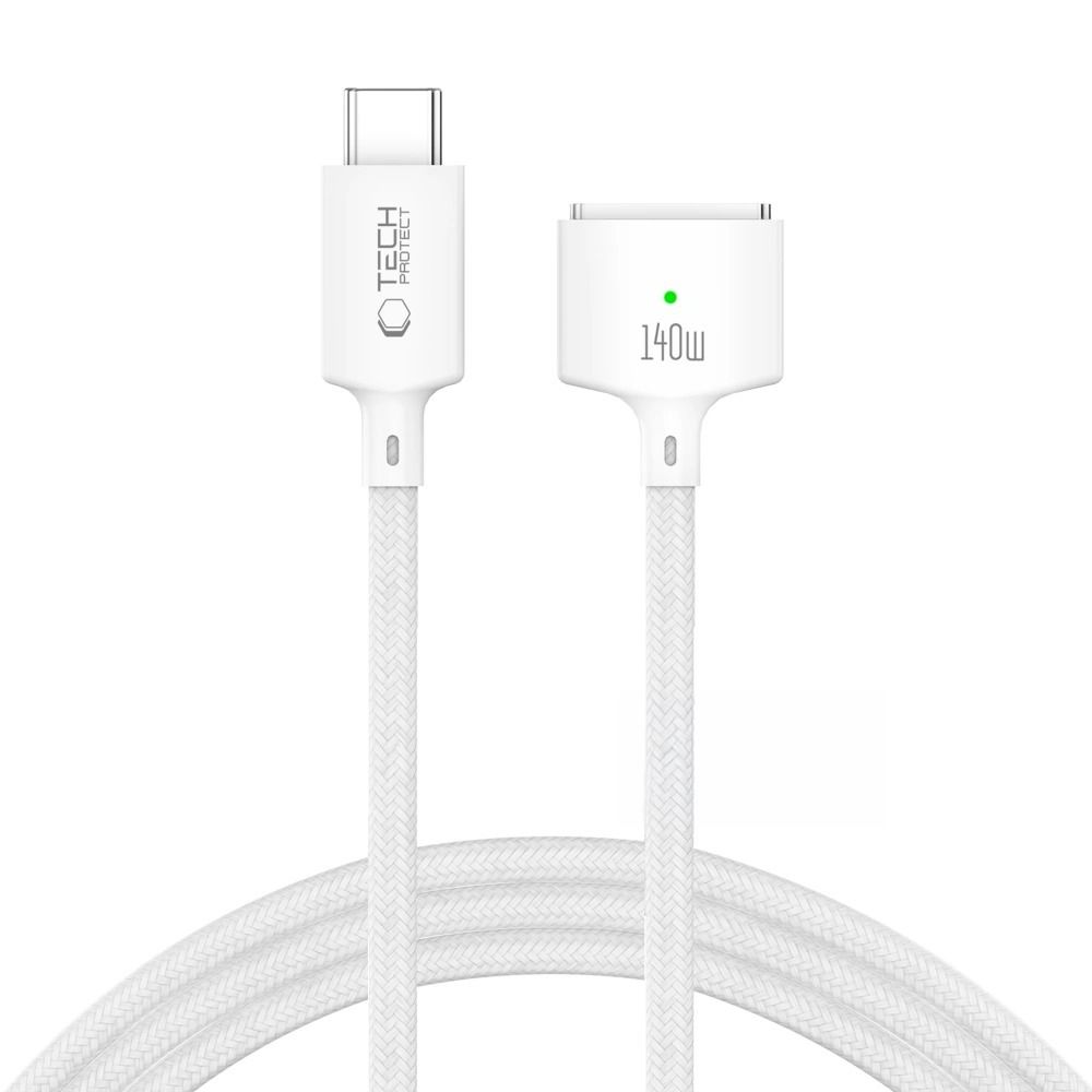 Kabelis Tech-Protect MMC01 Ultraboost USB-C - MagSafe 3, 140W, 300 cm, baltas