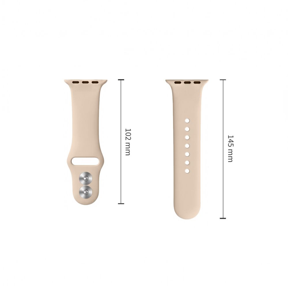Dirželis Tech-Protect Silicone Apple Watch 8 / 9 / 10 / 11 / 12 / SE / Ultra (44 / 45 / 46 / 49 mm), riešutinis