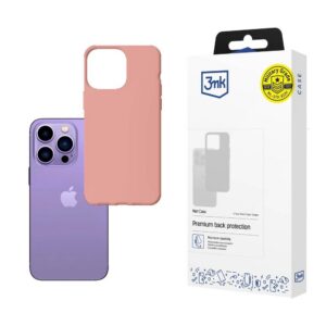Dėklas iPhone 14 Pro iš 3mk Matt Case serijos - rožinis