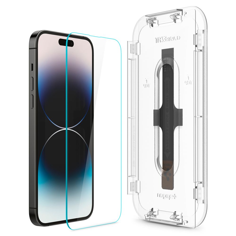 Apsauginis stiklas Spigen Glas.tR EZ Fit 2 vnt. iPhone 14 Pro Skaidrus