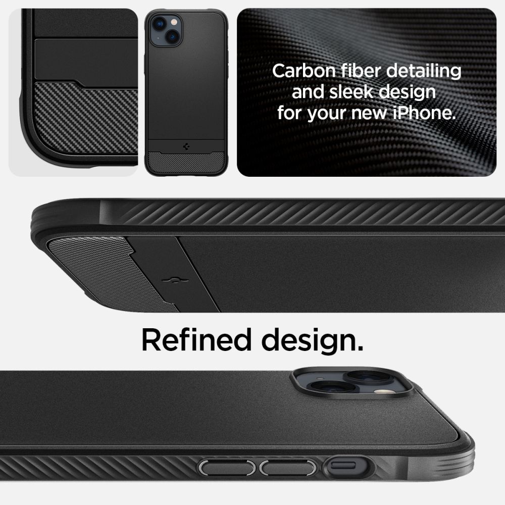 Dėklas Spigen Rugged Armor Mag MagSafe iPhone 14, matinis juodas