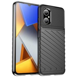 Apsauginis Thunder Case dėklas Xiaomi Poco M4 5G – juodas