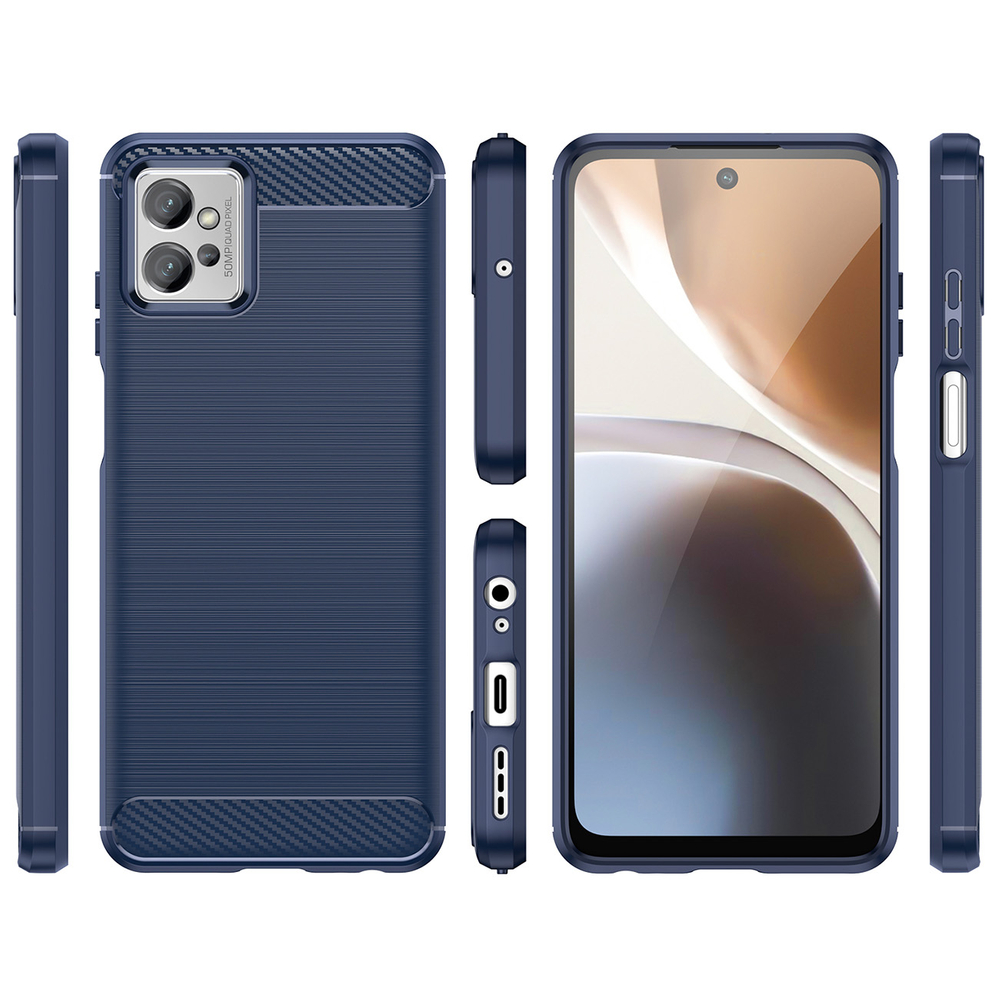 Carbon Case dėklas Realme C35 – juodas (TPU)