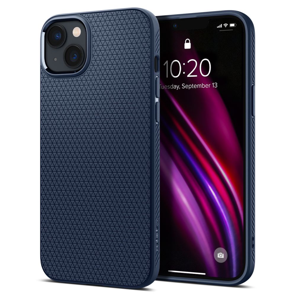 Dėklas Spigen Liquid Air iPhone 14 Plus / 15 Plus, tamsiai mėlynas