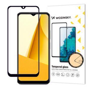 Wozinsky Full Glue Tempered Glass Vivo Y16 / Y02s Visas ekranas su juodu rėmeliu (tinka dėklui)