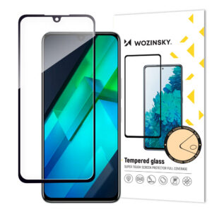Wozinsky Full Glue grūdintas stiklas Infinix Note 12 G96 viso ekrano apsauga, juoda (tinka dėklui)