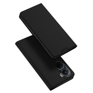 Dux Ducis Skin Pro dėklas Vivo Y16 / Y02s piniginės dėklo dangtelis su juodu atvartu