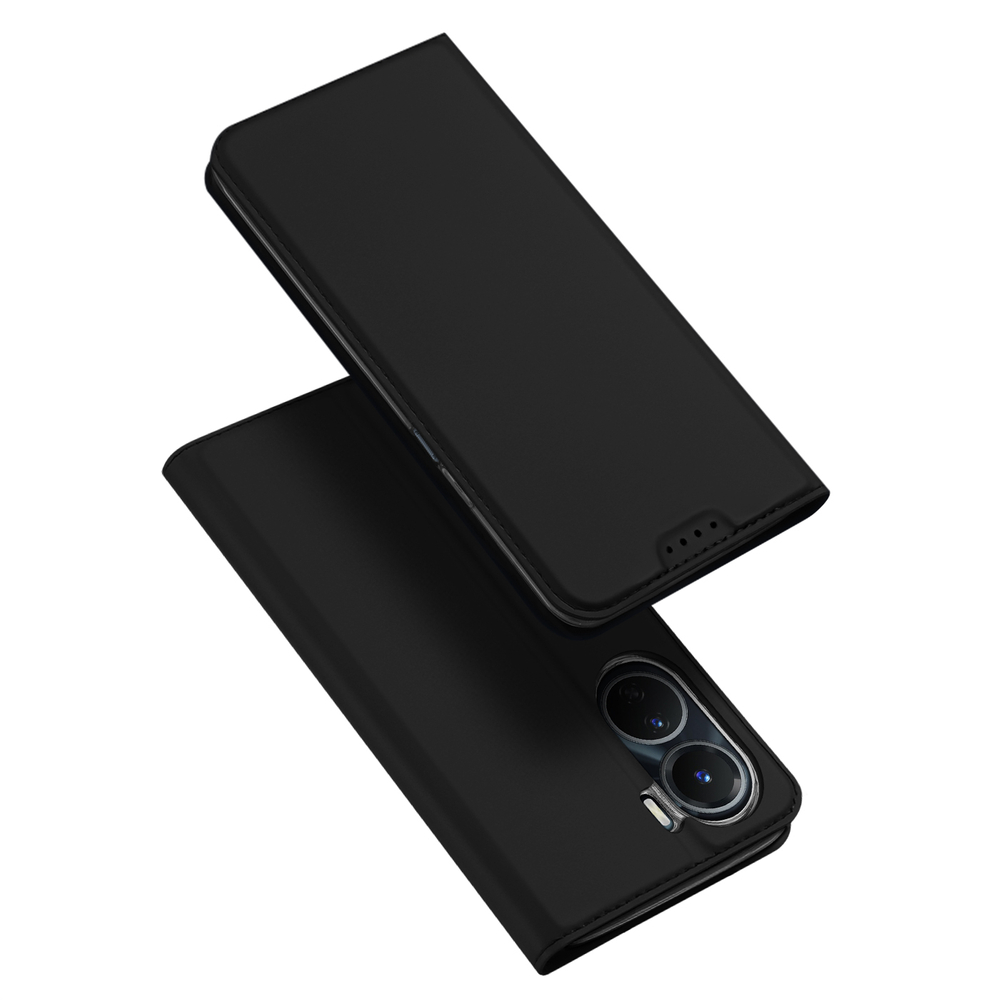 Dux Ducis Skin Pro dėklas Vivo Y16 / Y02s piniginės dėklo dangtelis su juodu atvartu