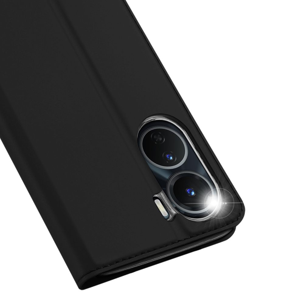 Dux Ducis Skin Pro dėklas Vivo Y16 / Y02s piniginės dėklo dangtelis su juodu atvartu