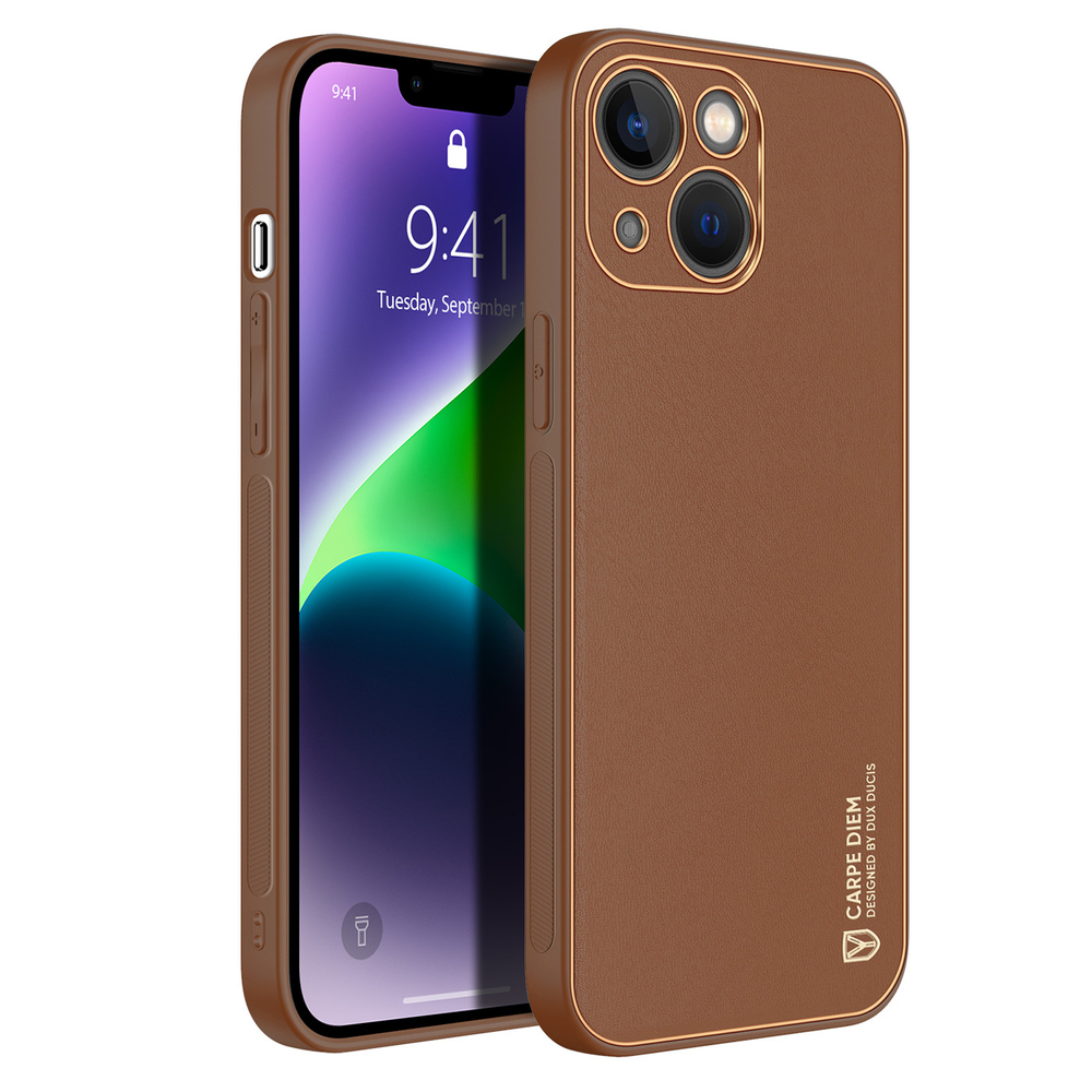 Dux Ducis Yolo dėklas iPhone 14 Plus – rudas