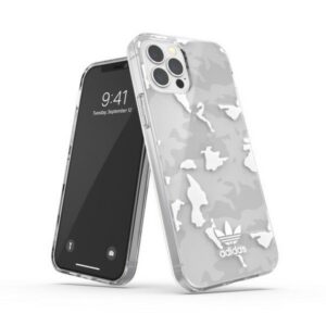 Adidas SnapCase Camo dėklas iPhone 12/12 Pro – skaidrus/baltas