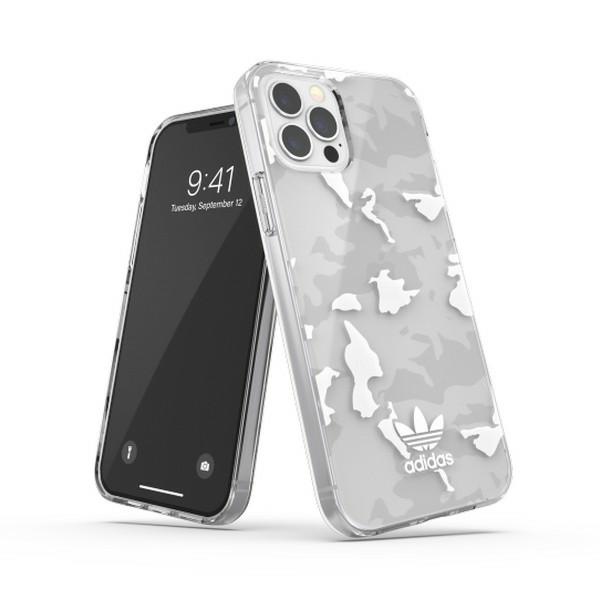 Adidas SnapCase Camo dėklas iPhone 12/12 Pro – skaidrus/baltas
