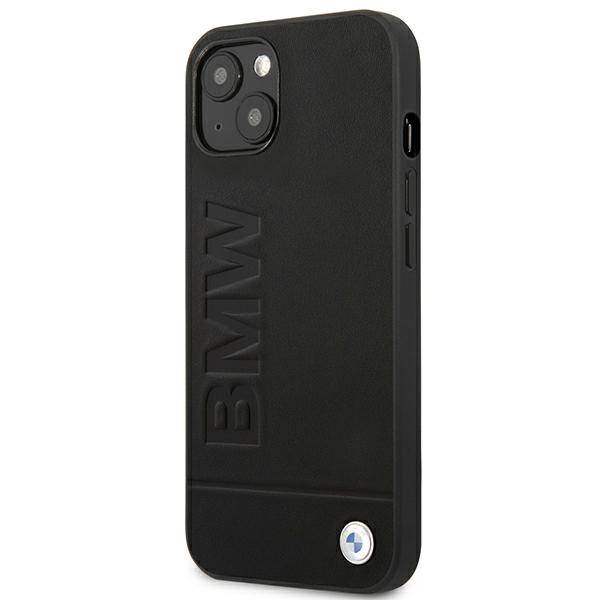 BMW Leather Stamp odinis dėklas iPhone 14 Plus – juodas
