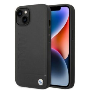 BMW Signature MagSafe dėklas iPhone 14 – juodas