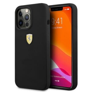 Ferrari silikoninis dėklas iPhone 13 Pro Max – juodas