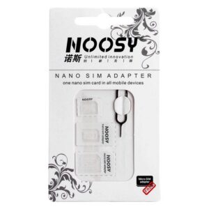 Noosa SIM kortelės adapterių rinkinys + raktas - Balta