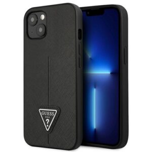 Guess Saffiano Triangle dėklas iPhone 13 mini – juodas